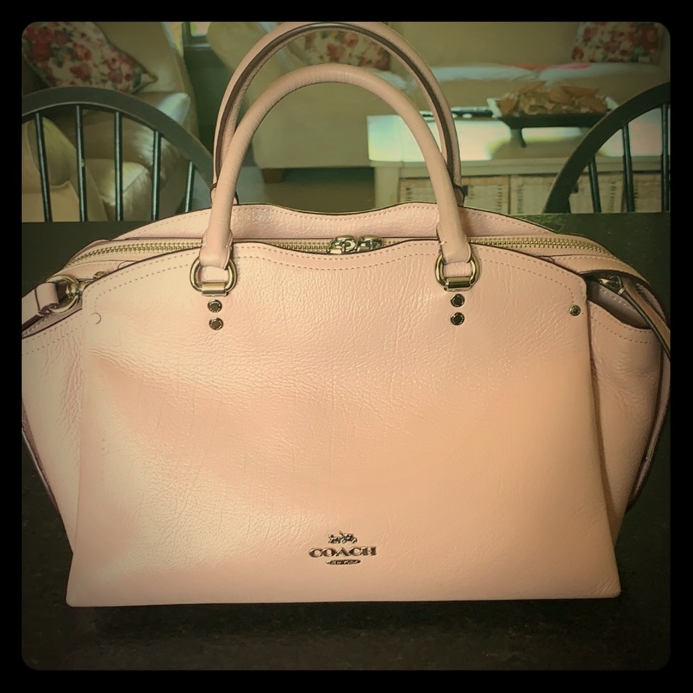 Coach Drew satchel leather purse, pebble leather.